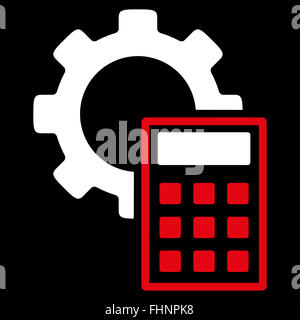 Calcoli ingegneristici icona piatta Foto Stock