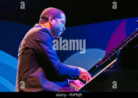 JASON MORAN sul pianoforte con Geri Allen e il Errol Garner progetto eseguendo in 58th Monterey Jazz Festival - Californ Foto Stock
