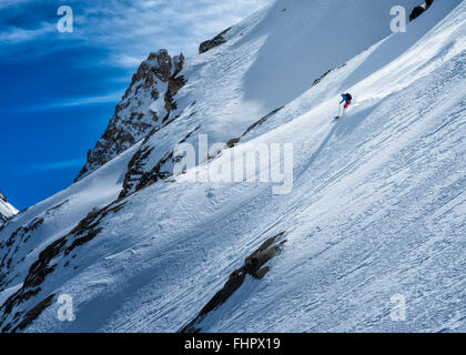 L'Italia, Rhemes-Notre-Dame, Benevolo, sci alpinismo, downhill Foto Stock