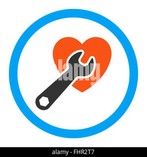 La chirurgia cardiaca arrotondati icona Vettore Foto Stock