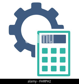 Calcoli ingegneristici icona piatta Foto Stock