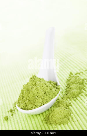 Polvere di Wheatgrass. Foto Stock