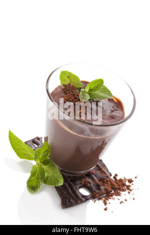 Budino di cioccolato. Foto Stock