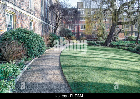 Alloggi per studenti a Emmanuel college, università di Cambridge, Inghilterra, fondata da Mildmay nel sedicesimo secolo. Foto Stock