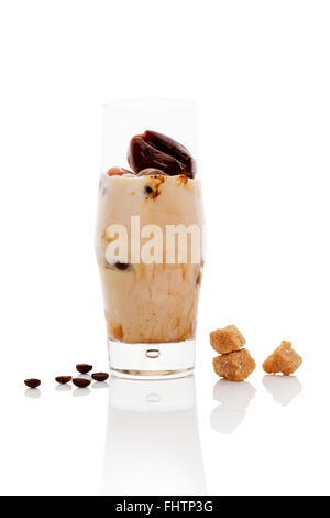 Iced caffè latte. Foto Stock