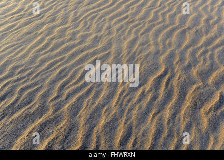 Disegni nella sabbia dalla spiaggia Geribá formata dal vento - Regione dei Laghi Foto Stock