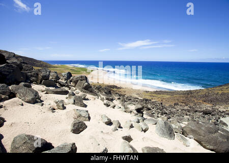 Il paesaggio dell'isola di Trinidad nell'Oceano Atlantico Foto Stock