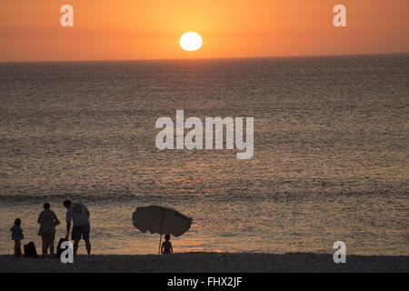 Tramonto a Praia Grande Foto Stock