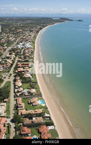 Vista aérea da Praia Rasa Foto Stock