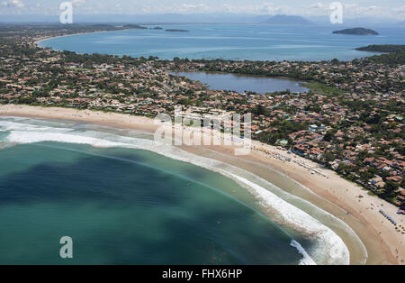 Vista aérea da Praia de Geribá Foto Stock