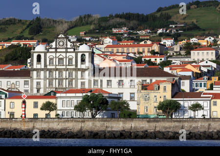 Horta Town Hall, l'isola di Faial, Azzorre, Portogallo, Europa Foto Stock