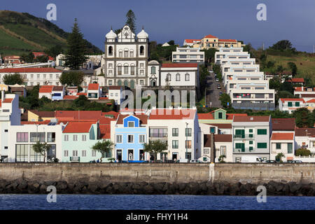 Porto di Horta, isola di Faial, Azzorre, Portogallo, Europa Foto Stock