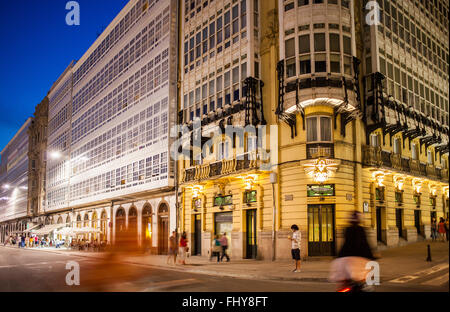 Casa del Rey, Avenida de Montoto, città di La Coruña, Galizia, Spagna Foto Stock