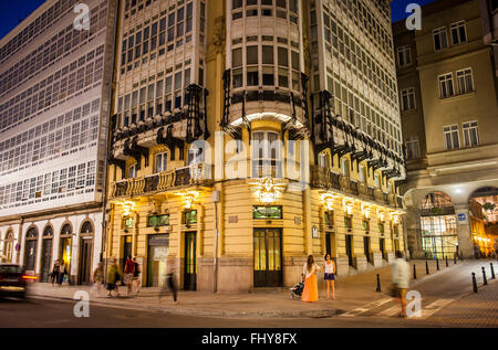 Casa del Rey, Avenida de Montoto, città di La Coruña, Galizia, Spagna Foto Stock