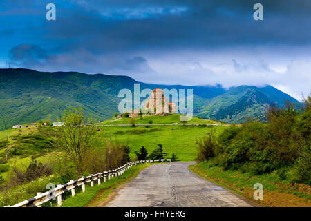 Monastero di Jvari è Ortodossa Georgiana vicino monastero di Mtskheta, ea Foto Stock