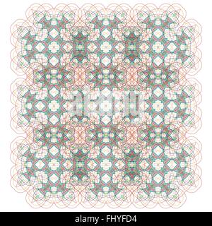 Colorato elemento astratto su sfondo bianco. Sfondo digitale vettore ornamento astratto print. Illustrazione Vettoriale