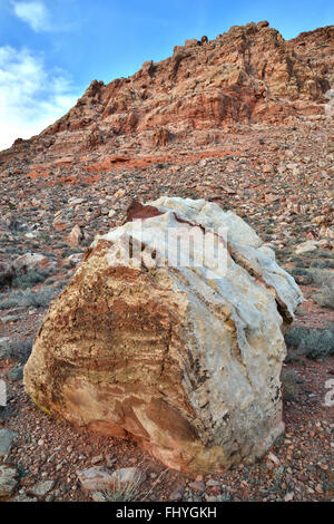 Serata al bacino di Calico e molla rossa vicino al Red Rock Canyon State Park e conservare a ovest di Las Vegas, Nevada Foto Stock