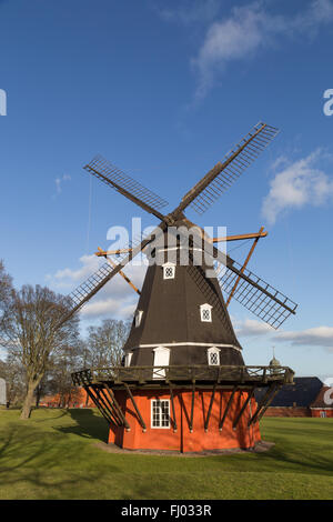 Fotografia del mulino a vento nella fortezza di Kastellet a Copenhagen, in Danimarca. Foto Stock