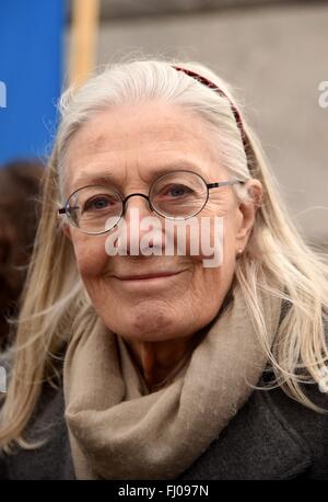 Vanessa Redgrave attore a CND Anti Trident protesta, London, Regno Unito Foto Stock