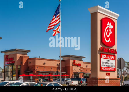 Chick-fil-A (America's top-rated quick-service restaurant) in Lake City, Florida. Foto Stock