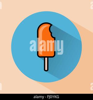 Ghiaccio colorato icona per lecca-lecca. Ice Cream scarabocchio. Estate tratta sul concetto di go. Sfondo digitale stampa vettoriale. Illustrazione Vettoriale