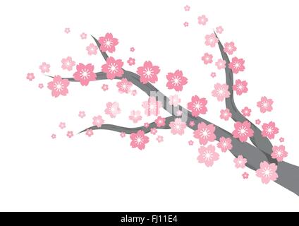 [EPS10] Cherry Blossom sfondo di diramazione Illustrazione Vettoriale