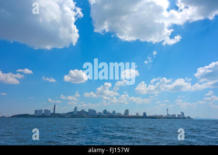 Pattaya, vista dal mare Foto Stock