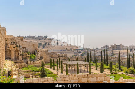 Salomone resti del tempio di Gerusalemme Foto Stock