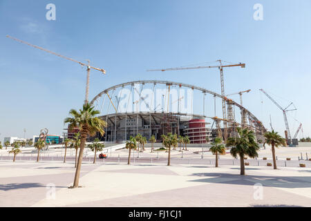 Khalifa Stadium di Doha in fase di rinnovo Foto Stock