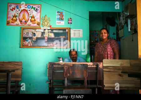 Indian matura nella guesthouse in Panjim , India Foto Stock