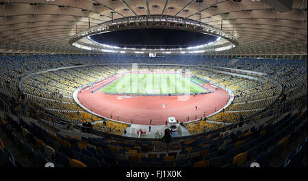 Vista panoramica dello Stadio Olimpico (NSC Olimpiysky) a Kiev, Ucraina Foto Stock