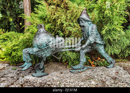 Wroclaws nani (Krasnale) sono una attrazione turistica a Wroclaw, Voivodato Bassa Slesia, Polonia, Europa Foto Stock