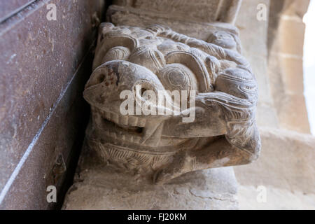 Mocheta, Iglesia San Felices, Uncastillo, Cinco Villas, provincia di Zaragoza, Aragona, Spagna Foto Stock