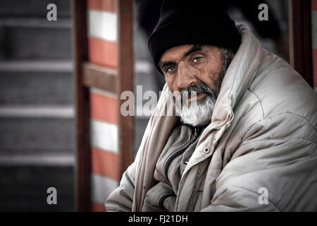 Bagno turco uomo con barba a Istanbul Foto Stock
