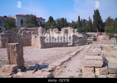 I ruderi della antica città greca Chersoneso in Crimea sul Mar Nero Foto Stock