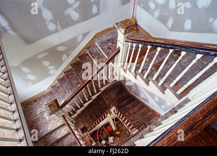 Interior grand scale della storica casa preparati per la nuova vernice, Charleston, Carolina del Sud, STATI UNITI D'AMERICA Foto Stock