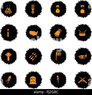 Il memorial day semplicemente le icone Illustrazione Vettoriale