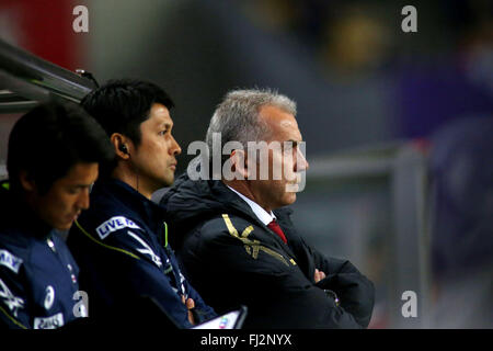 Hyogo, Giappone. Il 27 febbraio, 2016. Nelsinho (Vissel) calcio /Soccer : 2016 J1 League 1 stadio match tra Vissel Kobe 0-2 Ventforet Kofu a Noevir Stadium Kobe in Hyogo, Giappone . © AFLO/Alamy Live News Foto Stock