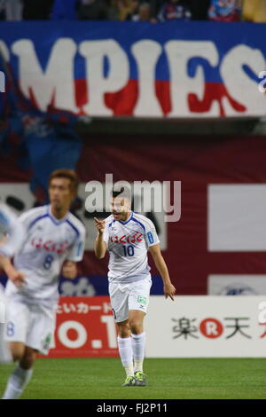 Hyogo, Giappone. Il 27 febbraio, 2016. Cristiano (Ventforet) calcio /Soccer : 2016 J1 League 1 stadio match tra Vissel Kobe 0-2 Ventforet Kofu a Noevir Stadium Kobe in Hyogo, Giappone . © AFLO/Alamy Live News Foto Stock