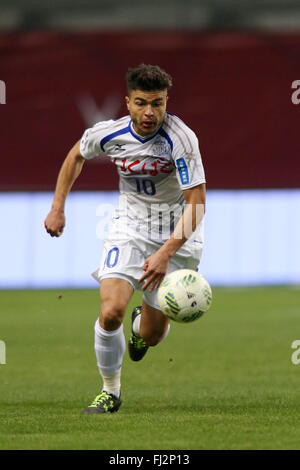 Hyogo, Giappone. Il 27 febbraio, 2016. Cristiano (Ventforet) calcio /Soccer : 2016 J1 League 1 stadio match tra Vissel Kobe 0-2 Ventforet Kofu a Noevir Stadium Kobe in Hyogo, Giappone . © AFLO/Alamy Live News Foto Stock