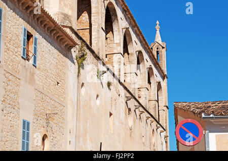 Maiorca, isole Baleari, Spagna: dettagli della chiesa parrocchiale della Trasfigurazione del Signore in Artà Foto Stock