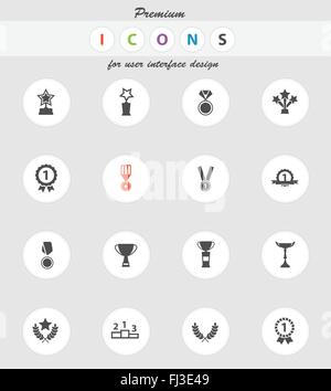 Medaglie e tropheys semplicemente le icone Illustrazione Vettoriale