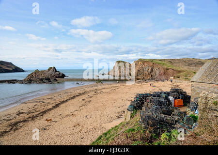 La spiaggia a Hope Cove nel Sud i prosciutti di distretto del Devon Coast Foto Stock
