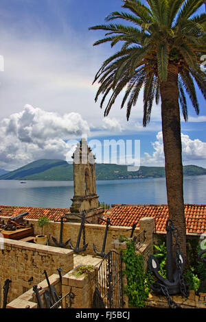 Herceg Novi nella Baia di Kotor, Montenegro, Herceg Novi Foto Stock