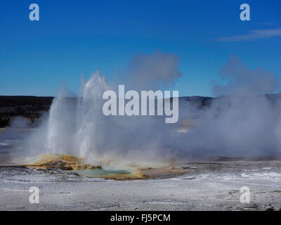 A clessidra Geyser, inferiore Geyser Basin, USA, Wyoming, il Parco Nazionale di Yellowstone Foto Stock