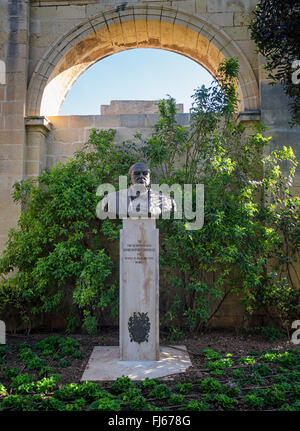 Sir Winston Churchill memorial in Upper Barrakka Gardens, Valletta, Malta Foto Stock