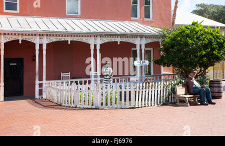 Il vecchio St. Johns County Jail (noto anche come autentico antico carcere) è la storica prigione di sant'Agostino, Florida, Stati Uniti d'America Foto Stock