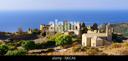 Villaggio abbandonato di Occi, FRANCIA, CORSICA Calvi Foto Stock