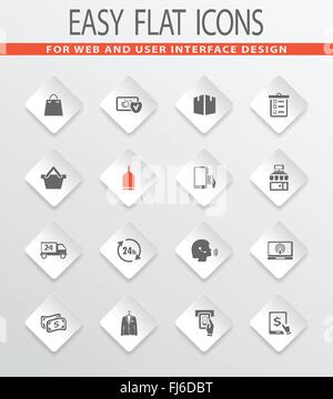 E-commerce set di icone Illustrazione Vettoriale