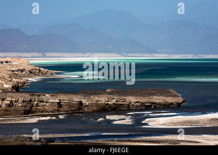 Riserva di sale il Lago Assal, Gibuti, Africa Foto Stock